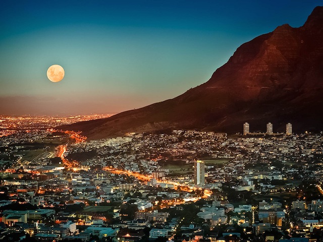 Cape Town Under Full Moon