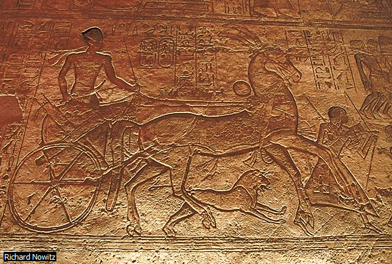 Ramses II returning from battle